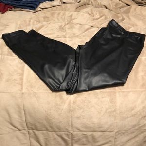 Faux leather leggings